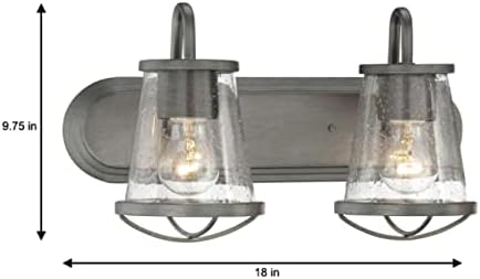 Georgina 2-Light Weathered Iron Vanity Light
