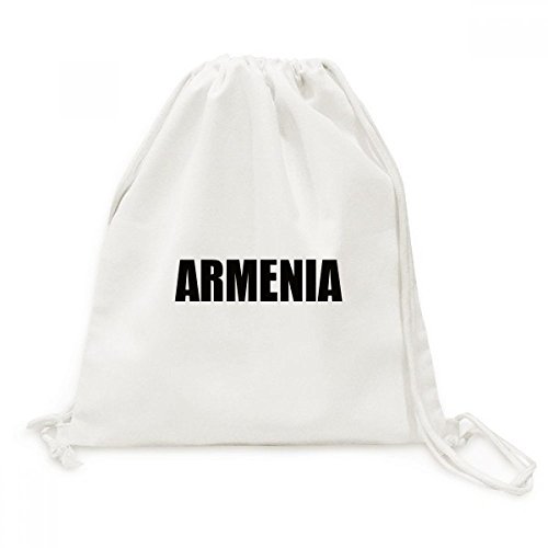 Sac à cordon Arménie toile noire résistant pour éviter de s'encombrer