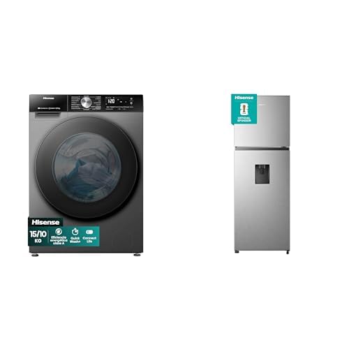 Opiniones de Lavasecadora Inverter favoritos de las personas. 39 Hisense Lavasecadora 15Kg WD3S1543BT + Refrigerador RT11N6WCX 11ft³