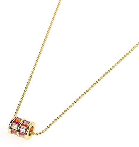 Preisvergleich Produktbild CKAWM Halskette Neue Kleine Taillenhalskette Micro-Set Schlüsselbeinkette Weibliche Persönlichkeit Ring Anhänger Anhänger Temperament Kurze Perlenkette Halskette