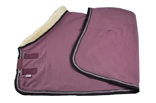 Wagner Fleece Abschwitzdecke mit Fellkragen (Altrose, 125)