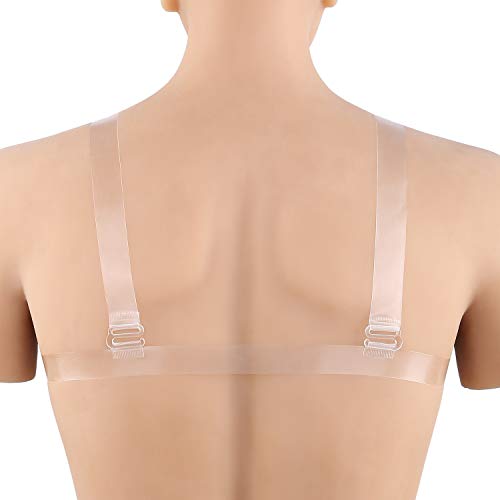 Vollence GG Cup False Boobs Silicone Breast Forms with Shoulder Strap for Prosthesis Mastectomy Nude - Thumbnail 3