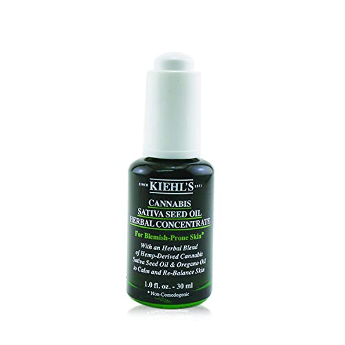 Kiehls Cannabis Sativa Seed Oil Herbal Concentrate Facial Serum & Oil, 1 Ounce/ 30ml)