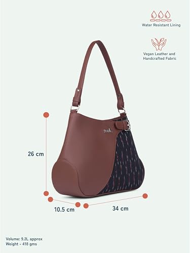 Image of ZOUK Ira Handbag | Stylish Women's Handbag | Luxury Shoulder Bag for Women | Trendy | Fancy Ladies Handbags | Small Purse for Events | Water-Resistant