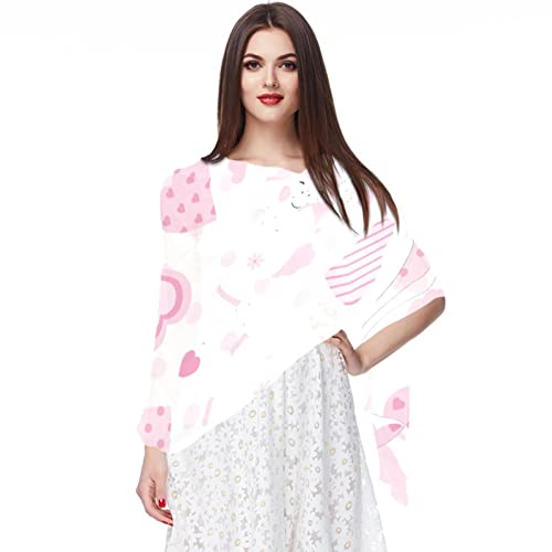 Foulard fin pour la plage et grand châle d'été imprimé licorne multicolore