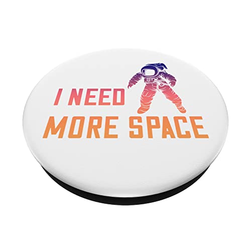 I need more Space Austronaut, Astronauts are Aliens PopSockets Swappable PopGrip, Black - Image 2