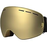 JULI Snowboard & Ski Goggles - Interchangeable Lens - Premium Snow Goggles（Bronze/Bronze）