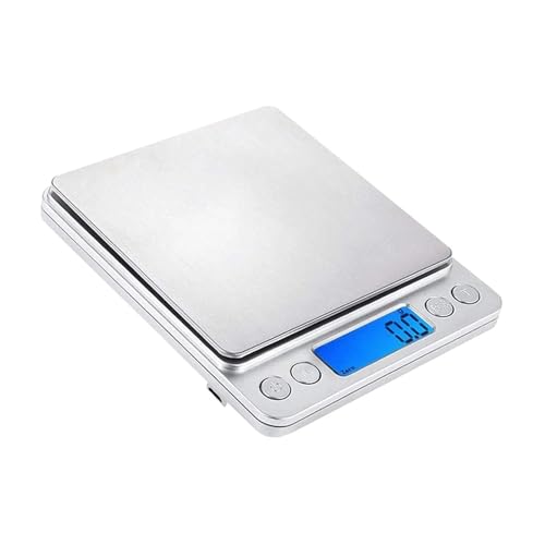 Básculas Digitales, Báscula de cocina multifunción de 2 kg/3 kg con pesaje preciso y pantalla LCD. Báscula electrónica.(2kg)