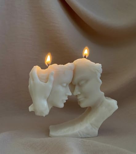 Image of Romantic Couple Scented Candle - Decorative Sculpture Design Candle - Premium White Wax Candle for Home Decor, Gifting & Ambience