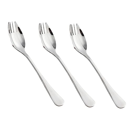Housoutil 6pcs Stainless Steel Picnic Sporks Fork and Spoon for Outdoor Use for Camping Salad and Instant Noodles Dishwasher Safe Convenient Design