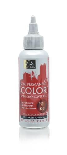 Via Natural Semi-Permanent Hair Color, 4oz - Sunset Red miniatura 1
