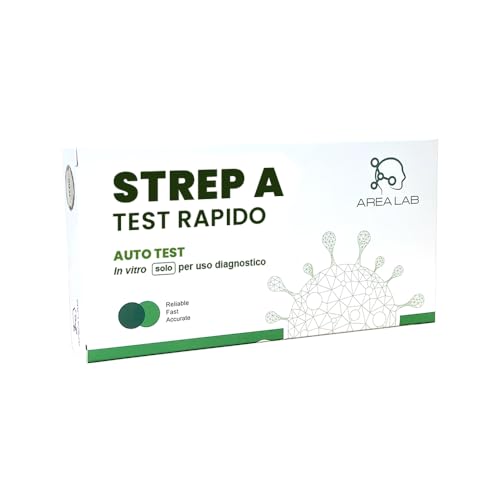Streptococcal Swab A | CE Rapid Pharyngeal Test | Result in 10 Minutes | For Adults and Children | Complete Self-Diagnosis Kit at Home | Registered at the Ministry of Health