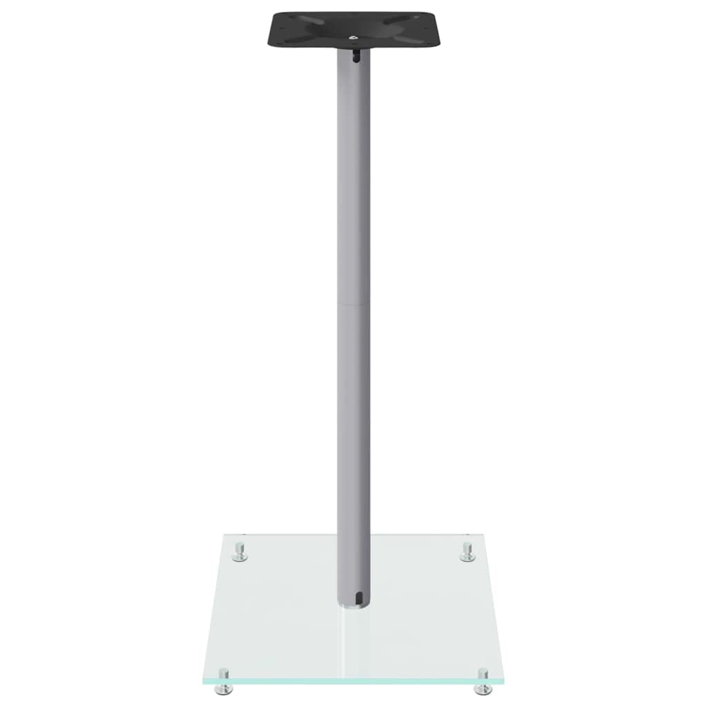 Pedane Casse 2pz Argento Vetro Temperato Design a 1 Pilastro,Dispositivi elettronici,o,Accessori o,Accessori per Altoparlante,Supporti per altoparlanti-51815