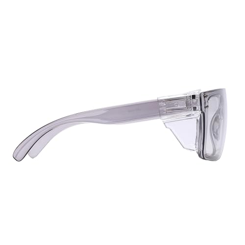 Image of UV400 Transition Photochromic Safety Glases Light to Dark Grey Lens ANSI Z87 Impact Approved