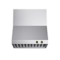 30 in. 900 CFM Ducted Wall Mount Range Hood in Stainless Steel with Gold Accents and Digital Controls