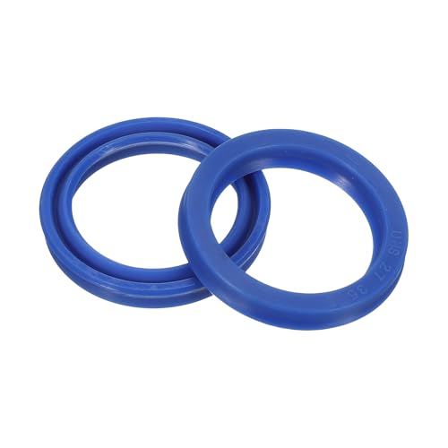 PATIKIL UN Sello De Eje Radial 27Mm ID X 35Mm Od X 5Mm De Ancho, 2 Piezas Sello De Aceite De Pu Para Eje De Rodamiento De Industria Bombas Cilindro De Pistón, Azul