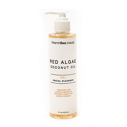 VITAMINS AND SEA BEAUTY Gel Face Wash Cleanser | Red Algae and Coconut Oil - 8 Fl Oz
