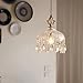LIGHTLAND 8 Inch Vintage Crystal Chandelier, Crystal Dome Chandelier for Bedroom, Hallway, Balcony, Bedside, Bar