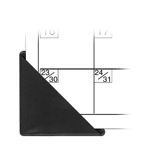StoreSMART® Calendar Corners - Black Plastic - 500 Pack - PE1336DBK-500