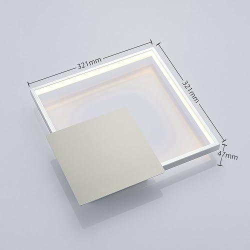 Lindby Applique A Led Anays, 32 Cm X 32 Cm, Cromo/Chiaro - 5