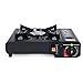 Topteng Przenośna kuchenka kempingowa, butan/zbiornik gazu płynnego podwójny palnik gazowy kuchenka kempingowa kuchenka stołowa