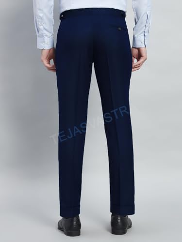 Image of FASHIONEMPIRE Men's Formal Trousers Front Pleated Double Button Gurkha Zion Pant Slim Fit | Stylish Formal Pant for Party and Casual Wear