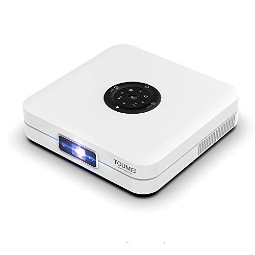 TOUMEI K1 Mini Beamer, Unterstützung von HD 3D-Filmen, DLP Android OS 6.0 4000 Lumens Unterstützung 4K Max 300" Display, Film Projektor Kompatibel iPhone / Smartphone / PC / TV-Stick / Laptop / PS4