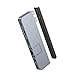 HyperDrive Duo Pro 7-in-2 Multiport USB C Hub with Magnetic Grip, Thunderbolt 4/USB4 USB C Adapter for MacBook Pro/Air - Space Gray