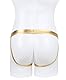 comeondear Erotische Strings für Herren Tanga Kunstleder Wetlook Jockstrap Männer Sissy Dessous Sexy Unterwäsche Gay Große Größen Ouvert Thong mit Beutel Reizwäsche Unterhosen Slips Bikini(Gold,M)