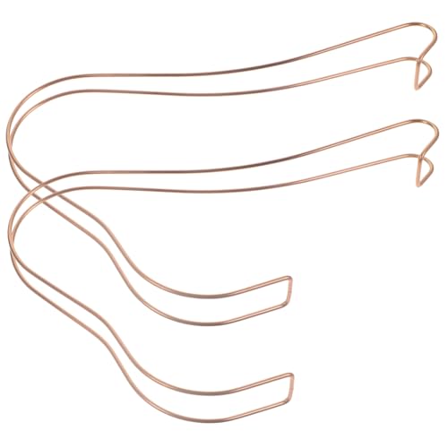 OSOLADY 2PCS Metal Elastic Shoe Display Stand for High Heel Shoes Rose Gold for Home Mall Store Use