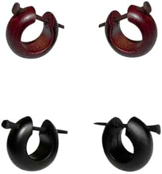 Piercing Tunnel In Legno Naturale A Forma Di Cuore - Taffstyle, Marrone, Diametri 8-25mm - 4