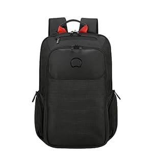 DELSEY PARVIS PLUS Schulrucksack, 38 cm, 15 liters, Schwarz (Noir)