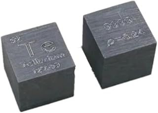 1pcs 99.99% Pure Tellurium Metal Periodic Table Cube Te Metal Carved Element Wonderful Craft Collection 10 * 10 * 10mm
