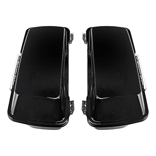 Alforjas duras con tapa y cierre con llave compatibles con Harley 1994-2013 modelos Touring, color negro mate miniatura 4