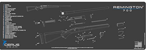 EDOG Remington 700 Rifle Schematic (Exploded View) Heavy Duty Rifle Cleaning 12”x36” Padded Gun-Work Surface Protector Mat Solvent & Oil Resistant