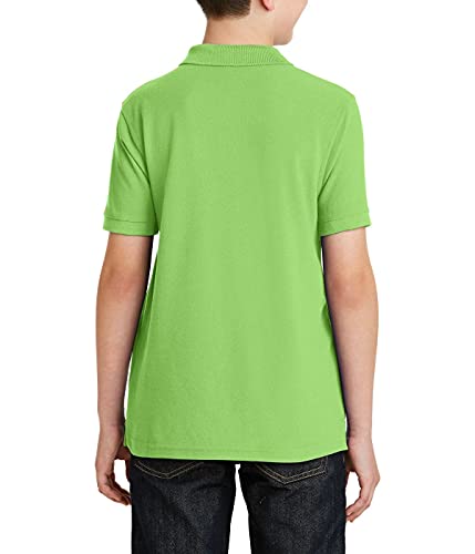 JustBlanks Boy Short Sleeve Youth Polo Performance Shirt Silk Touch Youth Polo Shirts for Boys Y5002