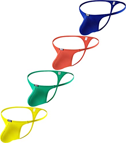 iKingsky Men's Big Pouch G-string Underwear Soft Touch Thong Stretch Y-back Swimming Under Panties for Men