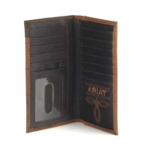 ARIAT Overlay Shield Rodeo Wallet, Brown4