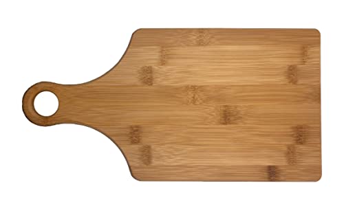 Tabla de cortar rectangular de bambú con mango integrado miniatura 2