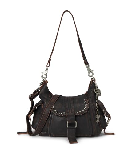 Free People We The Free Baby Leigh Distressed Tote Bag, Aged Graphite