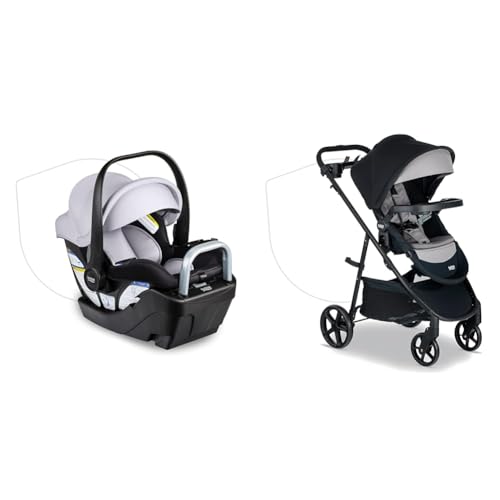 Image of Britax Willow S Infant Car Seat with Alpine Base, ClickTight Technology, Rear Facing Car Seat & Brook+ Modular Baby Stroller, Ultra-Lightweight Infant and Toddler Stroller