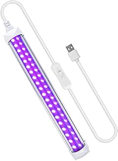 UV LED Black Light 10W USB Portable T8 Blacklight for UV Poster, UV Art, Bedroom, Ultraviolet Light for Halloween and Blacklight Party
