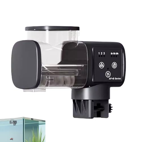アクアリウムフィーダー | 水槽用 自動給餌器,充電式 正確量調整 防水仕様 スマートディスペンサー 池対応 旅行・長期不在 カメ用
