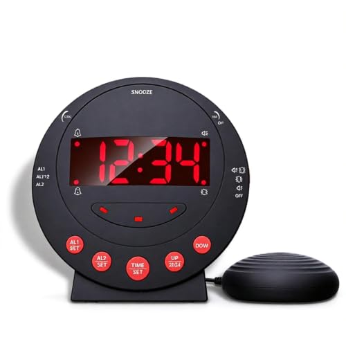 ChayWillow Vibrating Alarm Clock with Bed Shaker, Dual USB Charger - image 1