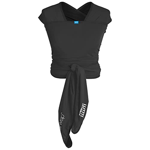 Image of Diono We Made Me Flow, Super Stretchy, Cool & Comfortable Baby Carrier, Black