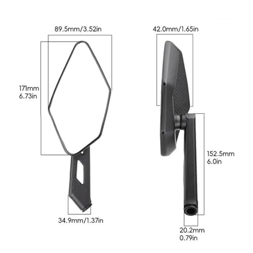 Espejo retrovisor de motocicleta universal de aluminio de 8 y 10 mm para Benelli BN150 2