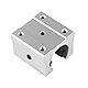 CNCMANS 4 Stücke SBR20UU 20mm Aluminiumlegierung Linearlager Gleitblock, 4 Stücke CNC Linear Motion Welle Schieben Buchse (SBR20)