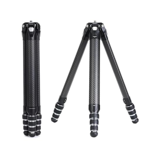 Falcam TreeRoot F38 Pro Carbon Fiber Tripod 61 Quick Lock Travel Tripod 5kg Load F22 Interfaces 1/4 Screw Carry Strap Holes for DSLR Mirrorless and Video Cameras (R140T)