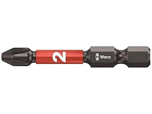 Wera 8514 Puntas de destornillador con revestimiento de diamante para tornillos PH 2 Phillips, paquete de 5