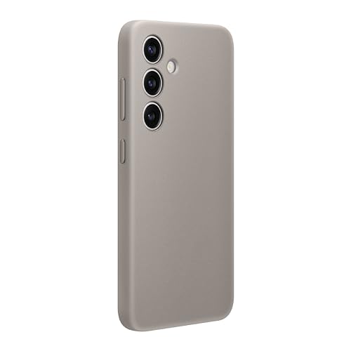 Image of SAMSUNG Galaxy S24 Vegan Leather Phone Case, Protective Cover with Soft Touch, Elegant Design, Scratch Protection, US Version, GP-FPS921HCAAW, Taupe
